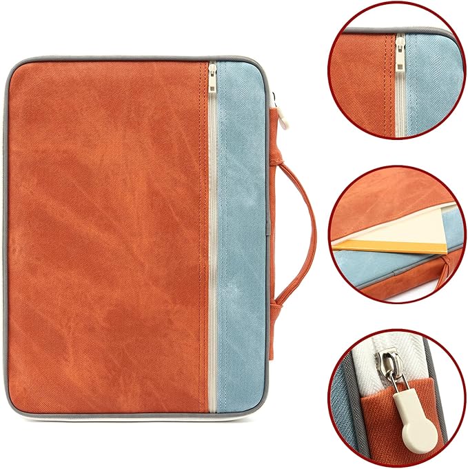 Lanola A4 Document Bags Portfolio Waterproof Business File Holder Travel Gear Organizer Electronics Accessories Bag