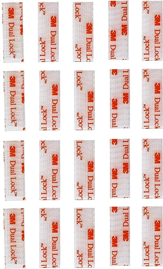 20 Pieces EZ Pass Mounting Strips 3M Dual Lock Tape Strips for EZ Pass I-Pass SunPass Toll Tag