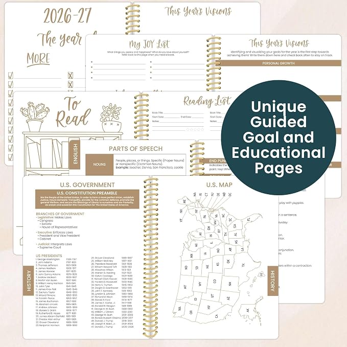 Daisy by bloom daily planners 2026-2027 Academic Year Student Planner (July 2026 - July 2027) - Elementary Through Middle School Calendar Agenda Book - 7” x 9" - Checkered