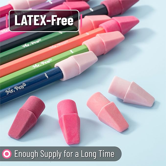 Mr. Pen- Pencil Erasers Toppers, 120 Pack, Pink Shades, Erasers for Pencils, Pencil Top Erasers, Pencil Eraser
