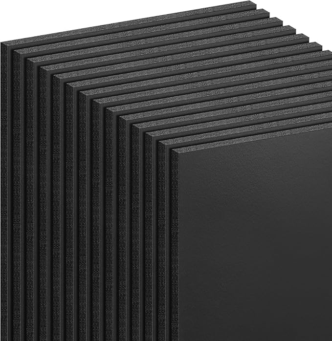Tenceur 20 Pcs Large Foam Boards Bulk Foam Core Backing Board 3/16 Inch Thickness Foam Core Board Foam Poster Boards for Presentations, School, Office, Art Projects(Black,20 x 30 x 3/16 Inches)