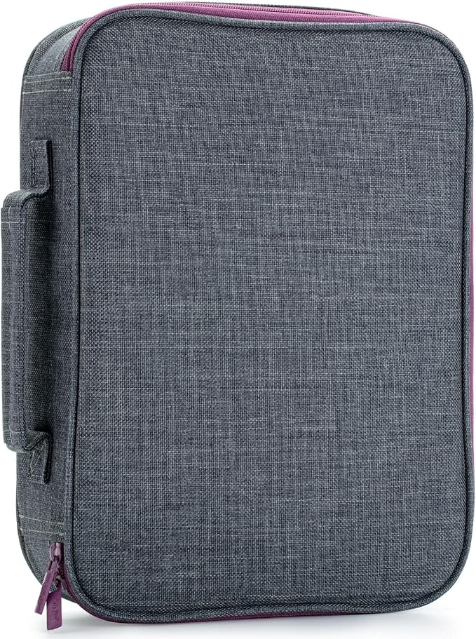 Mr. Pen- Bible Cover Case, Carrying Book Case with Durable Handle, Bible Protective Church Bag for Men & Women, Christian Gifts, Gray