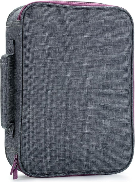 Mr. Pen- Bible Cover Case, Carrying Book Case with Durable Handle, Bible Protective Church Bag for Men & Women, Christian Gifts, Gray, Fathers Day Gift