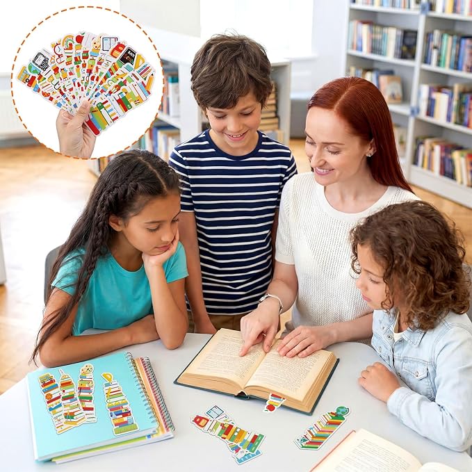 Kolldenn 150 Pcs Book Tracker Bookmarks Bulk 6.3 x 1.97 Inch Bookshelf Love to Read Bookmarks Paper Tracking Double Sided Reading Page Markers for Back to School Reading Lover(Stationery)