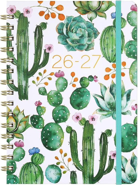 Planner 2026-2027, Academic Planner 2026-2027, JUL 2026 - JUN 2027, 8.5" x 6.4", Calendar Planner with Hardcover, Twin - Wire Binding, Monthly Tabs, Elastic Closure, Daily Organizer