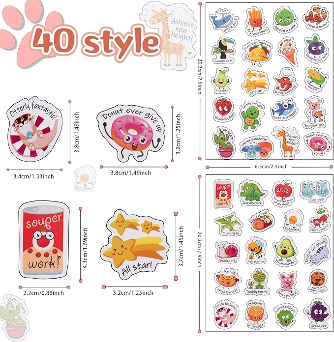 800pcsTeacher Classroom Motivational Stickers for Kids Students