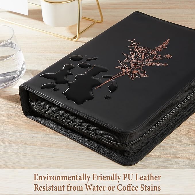 Bible Cover Case for Women and Men, PU Leather Bible Bag Bible Study Supplies Accessories with Detachable Wrist Strap