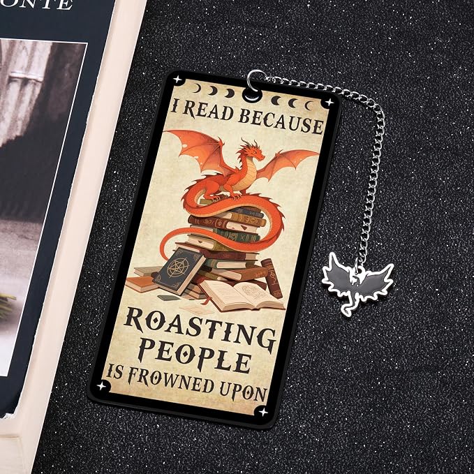 Dragon Bookmark - Dragon Gifts for Women Men Girls Fantasy Bookmark Gifts for Book Lovers Women Men Dragons Stuff Bookish Gift Funny Book Marks for Reading Kids Books Accessories for Reading Lovers