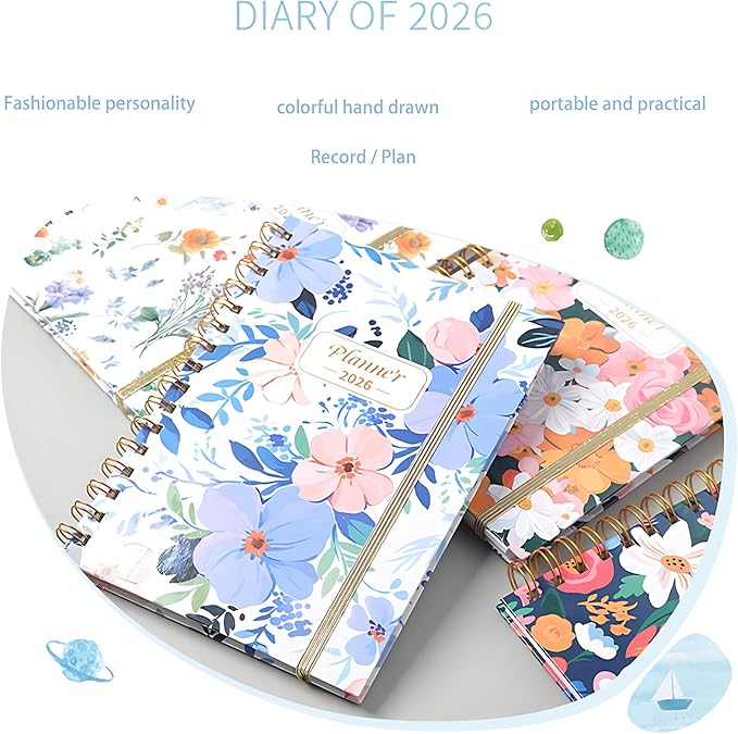 2026 Planner, Weekly & Monthly Academic Plan with Daily To-Do Lists, Hardcover for School & Office, Thick Paper Calendar Jan-Dec 2026 Perfect for Office planning & Students Records (Orange)