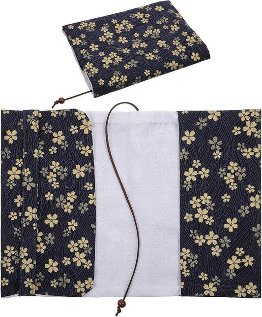 Book Covers for Paperbacks,Book Cover Protector Adjustable Fabric Fit A5 Size Paperbacks for Hardcover Softcover Novels Protection Dark Blue 5.5x8.2 Inch(Dark Blue)