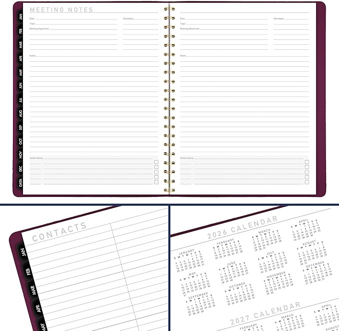 AT-A-GLANCE 2027 Appointment Book Planner, Weekly & Monthly, 8.25" x 11", Half-Hourly, Contemporary, Purple (70940X1427)