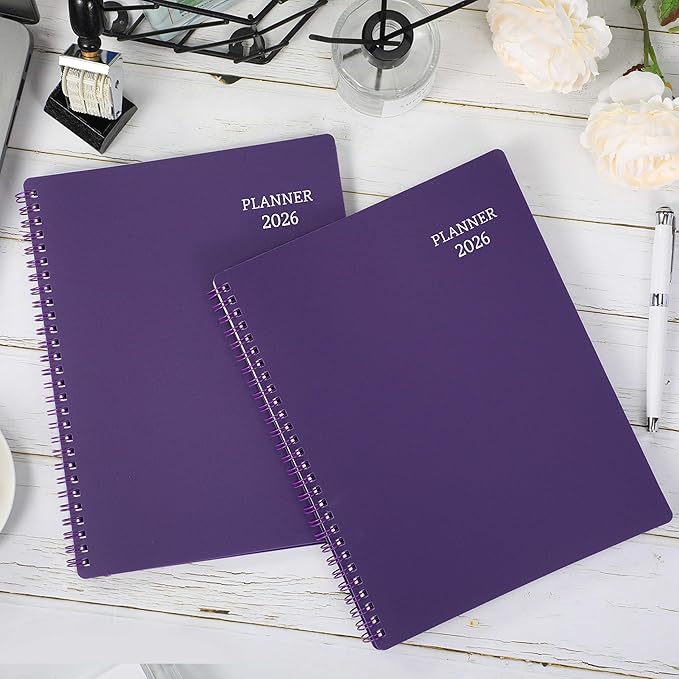 Planner 2026-2027 - 2026 Planner(January - December 2026), 8" x 10", Calendar Planner 2026, 2026 Planner Weekly and Monthly Spiral Bound, Flexible Cover, To-Do List, 12 Monthly Tabs