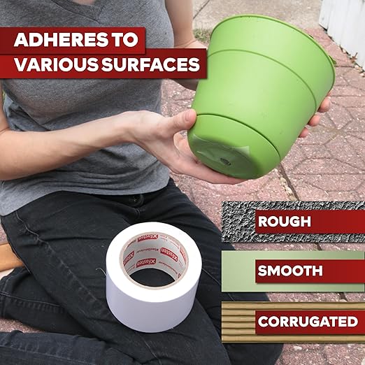 XFasten Clear Double Sided Sticky Tape, Removable, 3/4-Inch x 30-Yards, Single Roll Ideal as an Anti-Scratch Cat Training Tape, Holding Carpets, and Woodworking