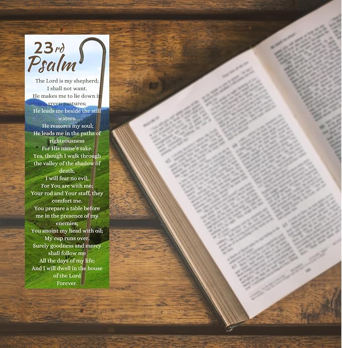 100 Shepherd’s Staff Religious Bookmarks – Psalm 23 | Christian Faith Gifts