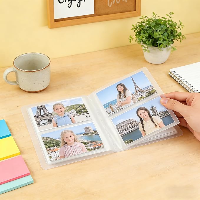 5x7 Index Card Holder, Holds 200 Pieces Cards, Clear Card Binder, Flashcard Organizers and Notecard Holder, Organizer Book Binder for Note, Study and Recipe (5x7)