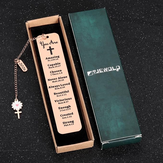 Baptism Gifts for Teen Girl Women 2026 - Christian Bookmarks for Women Men Kids, Bible Bookmark Catholic Baptism Gifts for Girls 8-10, Baptismal Christening Gift for Girls Easter Basket Stuffers
