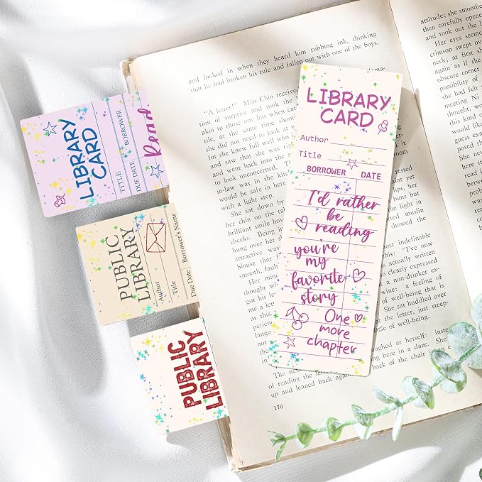 Vintage Bookmarks Bulk Gifts - 48 Pcs Library Card Paper Bookmark for Women Girls Students Book Lovers Retro Quote Page Marks School Reading Accessories Bookish Gift for Birthday Graduation