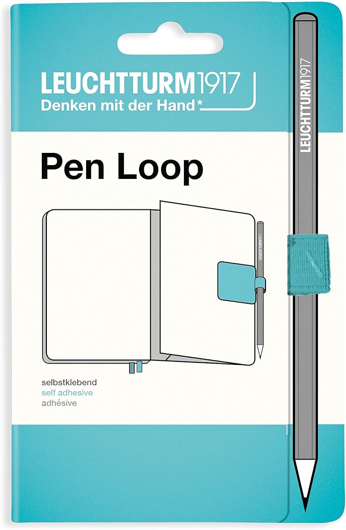 LEUCHTTURM1917 Self Adhesive Pen Loop Elastic Pen Holder (Aquamarine)
