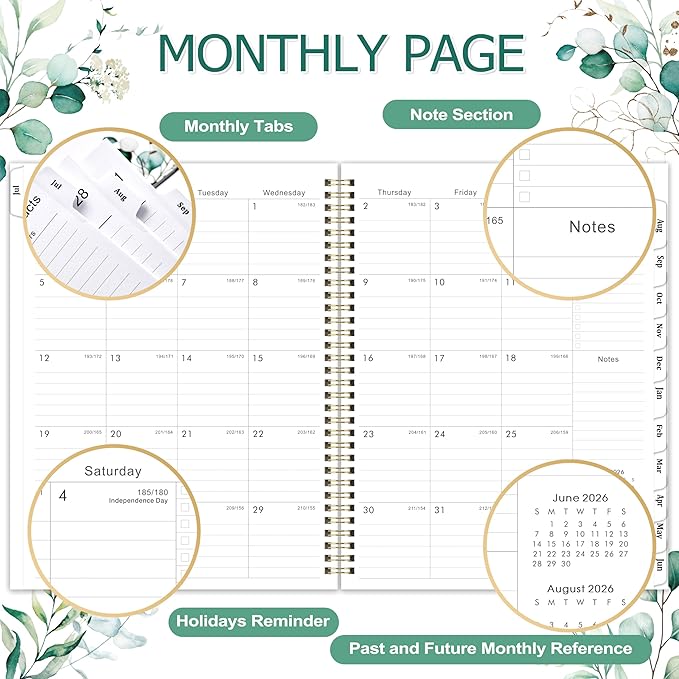 Planner 2026-2027 - 9" x 11" Planner 2026-2027 Weekly and Monthly, from JUL. 2026 to JUN. 2027, 26-27 Academic Planner with Tab, Twin-Wire Binding, Inner Pocket