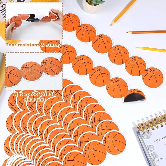 30 PCS Basketball Theme Magnetic Bulletin Board Borders 35 Ft Classroom Borders Precut Strips Reusable Sports Magnetic Bulletin Board Decorations for Classroom Office & Activity Room Accessories