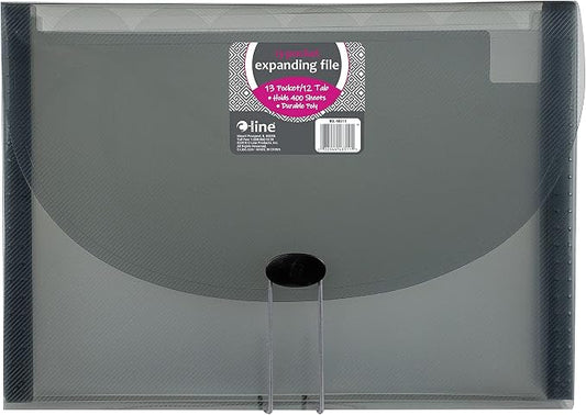 C-Line 13-Pocket Expanding File, Letter Size, 1 Expanding File, Smoke (48311)
