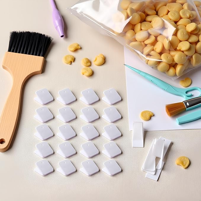 20Pcs White Plastic Chip Bag Clips Sealing Food Clips Snack Bag Photo Binder Paper Clamps Hinge Tape Adhesives and Fasteners, Office Paper Clamps