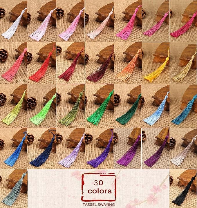 120Pcs Sublimation Blanks Bookmark, BetterJonny 60Pcs Metal Craft Bookmark with Tassels Rectangle Bookmark Double Sided Sublimate Unfinished Book Marker Tags for Classroom Projects and Present Tags
