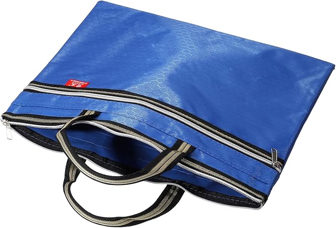 YOKIVE Waterproof Zipper Bag, Document Books Storage Tote Bags Tools Organizer Pouch, Great for Classroom Office(Blue)