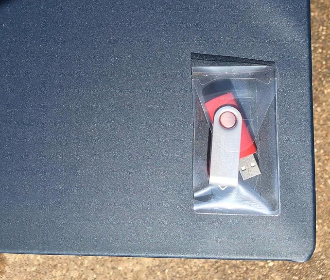 USB Flash Drive Holders – Clear Sleeves with Adhesive Back and Resealable Flap, Reusable Dust-Resistant Storage for Teachers, Personal Use, Small Offices – Polypropylene 2″ x 3 7/16″ - 10 Pack