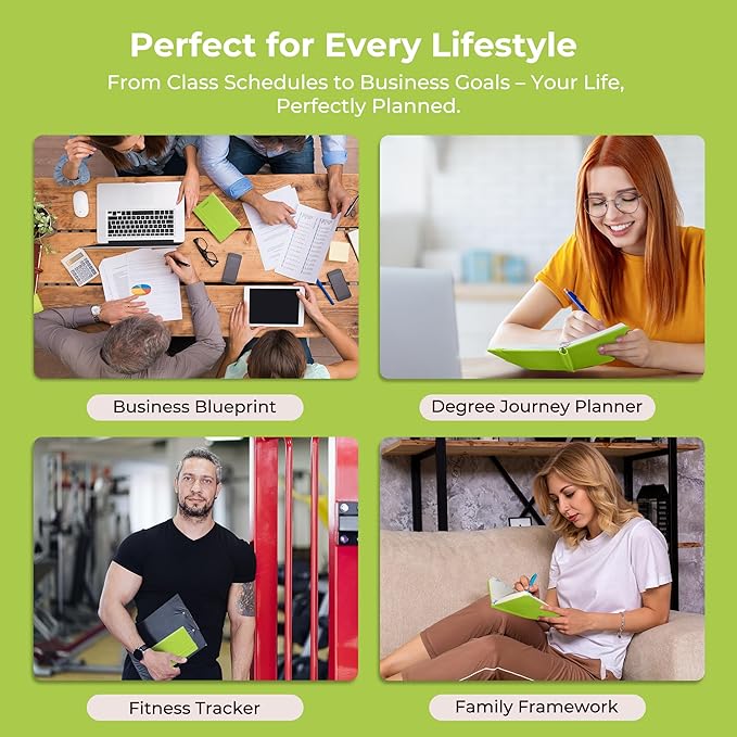Weekly Monthly 2026-2027 Planner (July 26-Dec 27),6.5"x3.75",18 Months Agenda Plan with Month Tabs & Pocket,Expenses/Note Pages, Academic Calendar with Vegan Leather Cover,Wasabi Green