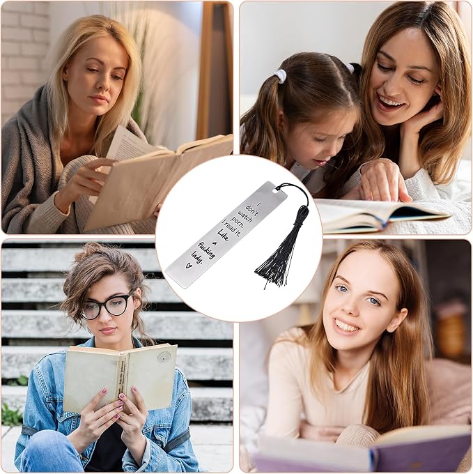 Ouligay Funny Bookmarks for Women Book Lover Gifts Book Marker for Reading Cute Metal Bookmark Books Club Gift Books Accessories Best Friend Birthday Graduation Gifts for Bookworm Bookish Coworker