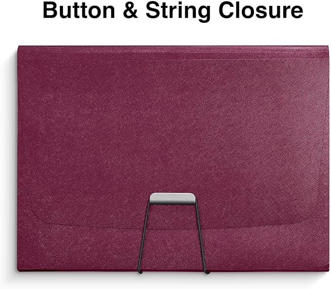 Staples Reinforced Accordion File, 13‑Pocket Expanding Organizer, Letter Size, Durable Poly Construction, Purple