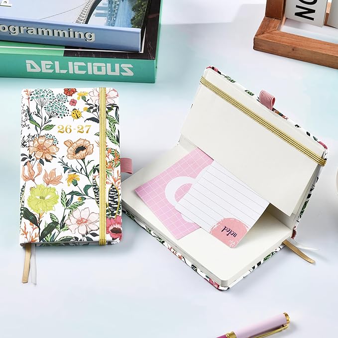 2026-2027 Pocket Planner/Calendar - July 2026 - June 2027, Pocket Calendar 2026-2027, Academic Planner, Weekly Monthly Planner, 6.3''×3.8'', Pen Loop, Pocket, 2 Book Marks, Elastic Closure, Note Pages