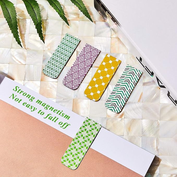 Zonon 24 Pcs Magnetic Bookmarks Bulk Clips Colorful Classic Magnetic Page Markers Page Clips Bookmark Funny Bookmark Gifts for Reading Lover Party Favor Office Reading Supplies