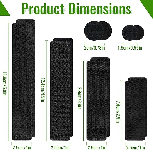 138 Sets Heavy Duty Hook and Loop Strips, High Adhesive, Heat Resistant & Waterproof for Indoor and Outdoor Use: Car, Home, Office, RV, Boat