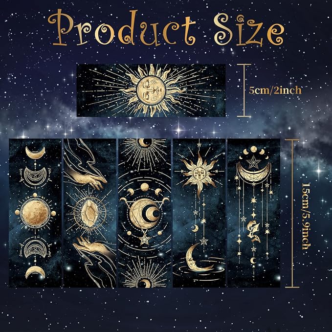 60 PCS Cool Night Sky Bookmark, Bookmarks for Book Lovers, Bulk Bookmarks for Men, Unique Book Mark for Boys, Girls, Students, Classroom Gifts, School Prize, Reading Present