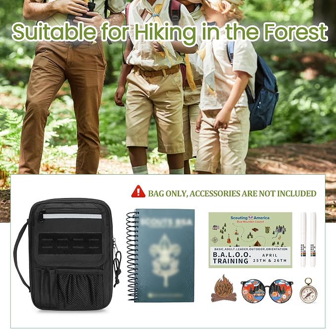 Damero Handbook Cover Compatible with BoyScouts Handbook, Book Sleeve Protector for BoyScouts Manuals