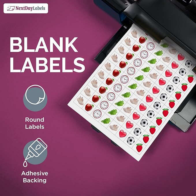 NextDayLabels 1x1 Inch Square Stickers White Blank Labels for Laser Inkjet Printer - 80 Per Sheet Self-Adhesive Color Coding Inventory Barcode Made in USA - 20,000 Labels