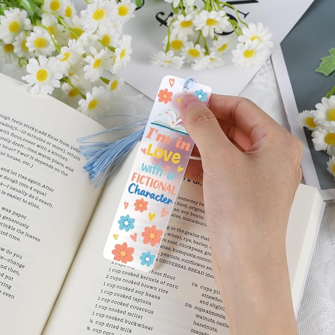 UV DTF Bookmark Wraps - 24 Sheets Book Lover Acrylic Bookmark Blanks Sticker, Reading UV DTF Transfer Stickers, Flower Wildflower Design for School DIY Project