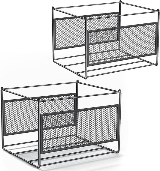 2 Pack Hanging File Folder Frame Letter/Legal Size,Hanging Files Holder Rack for Desk Organizer,Hanging Folder Rails,Only Fit Filing Cabinet Drawers over 10" in Height,15.2" Lx12.4 Wx10 H