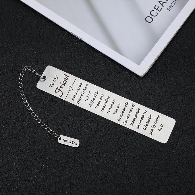 Best Friend Bookmarks for Women Metal Book Marker for Reading Book Lovers Club Gifts Best Friend Birthday Long Distance Friendship Gift for Women Besties BFF Female Reader Going Leaving