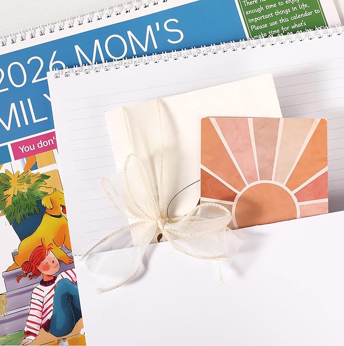 2026 Moms Calendar - Mom's Family Organizer & Calendar 2026, 14.6''x 23'', Jan 2026 to Dec 2026 Hanging Wall Calendar, Larger Grid, Back Pocket, Stickers