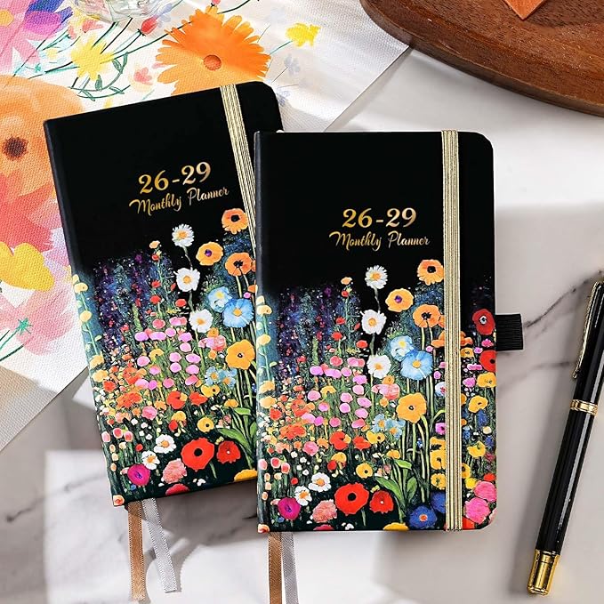 Pocket Calendar 2026-2029 - 3-Year Monthly Pocket Calendar from July 2026-June 2029, 6.4" x 3.8", 2026-2028 Pockets Calendars for Purse, Monthly Planner with Bookmark