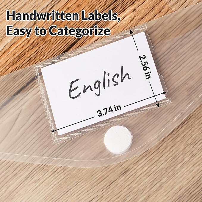 SUNEE 12 Pack Plastic Envelopes, Clear Folders for Document for A4 Letter Size, Poly File Folders with Label Pockets for School Home Office Organizer Work Supplies