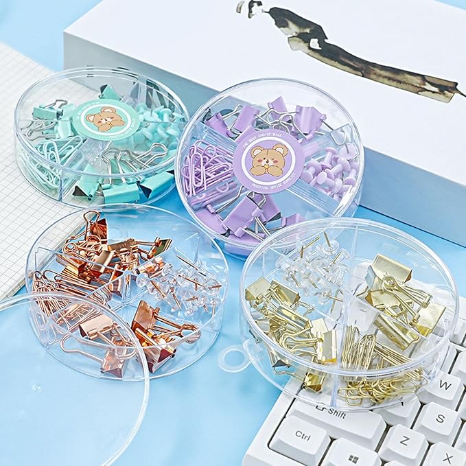 Office Supplies Set Pink 13 Pcs with Rotating Pen Holder Stapler Tape Dispenser Scissors Ruler Clips Kit for Desk Organization School Home Workplace Accessories and Employee Gifts (Pink)