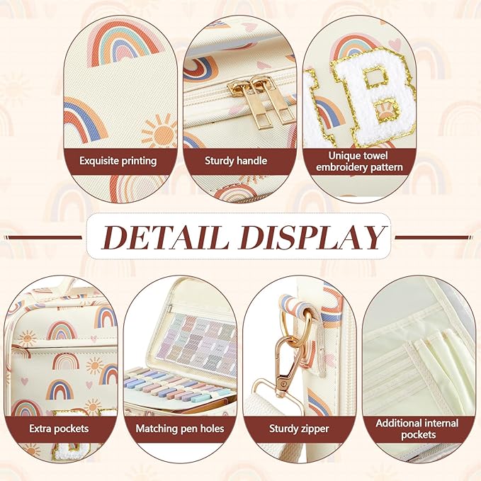 Sinload Large Bible Cover Case for Women, Bible Study Supplies Journaling Kit Chenille Letter PU Leather with Tabs Gel Pen Highlighters with Strap Easter Mothers Day Christian Gifts for Women Mom