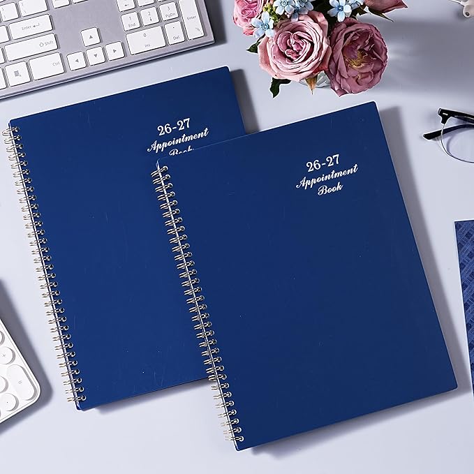 2026-2027 Weekly Appointment Book/Planner - Lager 9" x 11" Daily Hourly Planner 2026-2027, Jul 2026 - Jun 2027, Appointment Book, Monthly Tabs, Hourly Interval, Thick Paper - Blue