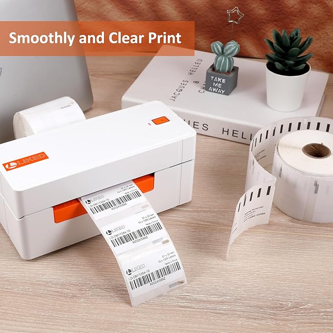 L LIKED 8 Rolls 2.25" x 1.25" Direct Thermal UPC Barcode Strong Adhesive Labels, Compatible with Rollo/Zebra/Jadens/Nelko/Phomemo/Munbyn Desktop Printers and Dymo 30334 Replacement (8000 Labels)