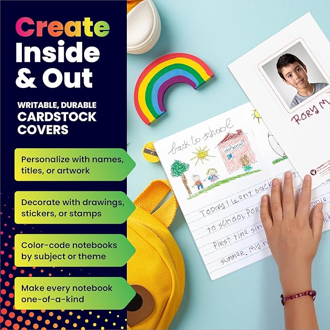 Hygloss Half Blank Books for Kids to Write Stories and Illustrate – Bulk 100 Pack – 5.5" x 8.5" A5 – Small Primary Journal for Grades K-2, Preschool/Kindergarten Notebook with Picture Space – 24 Pages