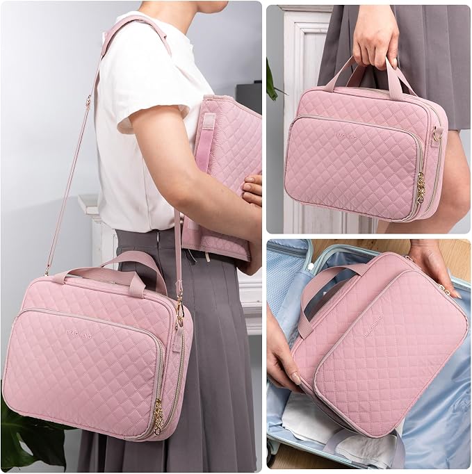 IMAGINING Large Bible Case with Bible Cover for Women - Bible Carrying Case with Shoulder Strap - Bible Bag Packed in Gift Box - Bible Carrier with Pockets for Bible Study Suppliers - Bible Gift Girls